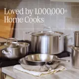 A collection of stainless steel cookware is displayed on a stovetop, emphasizing its popularity among home cooks.