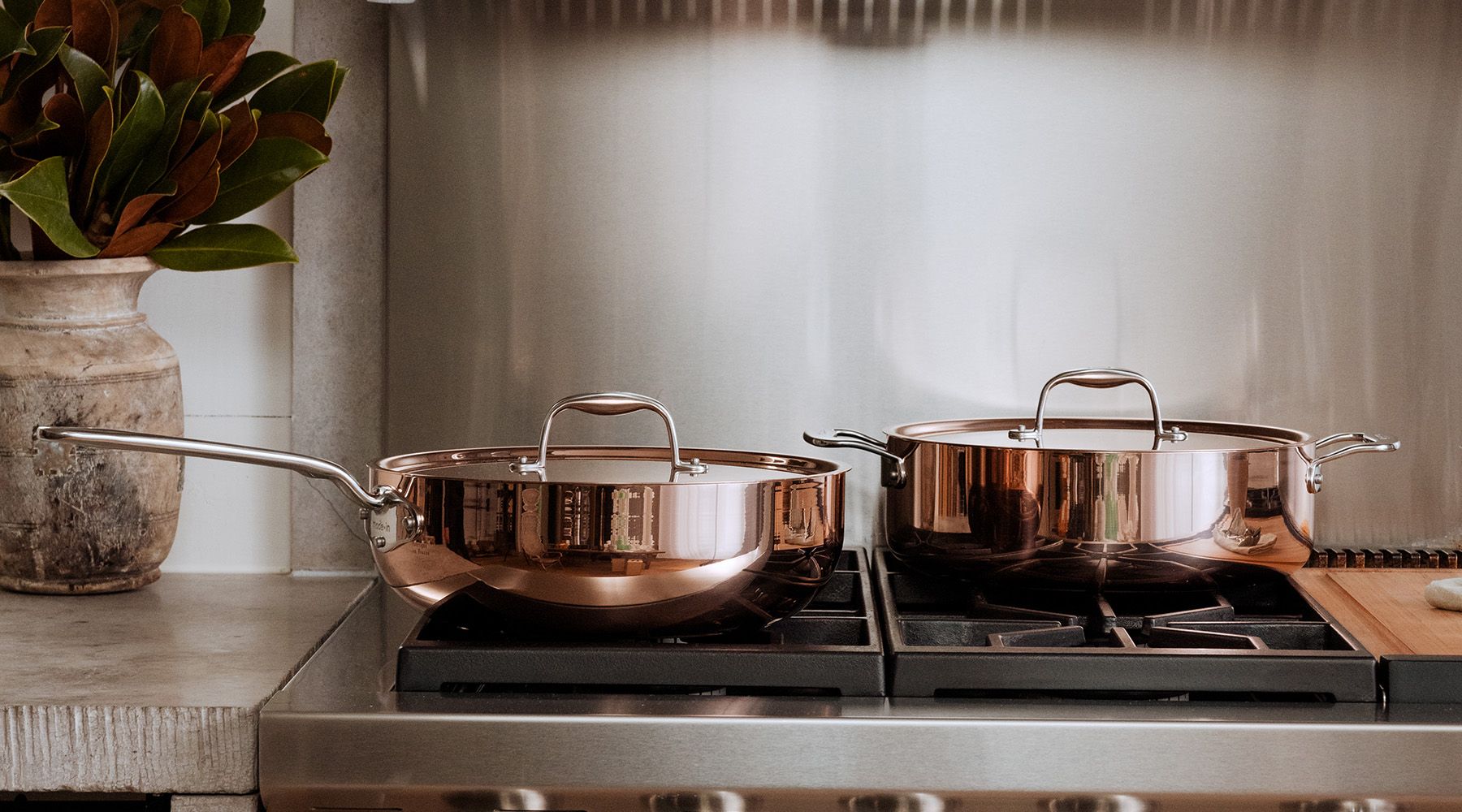 French Copper Saucepan, Covered outlet Copper Saucepan, Vintage Copper Pan With Lid and Iron Handle France, Professional Copper Cooking Pan