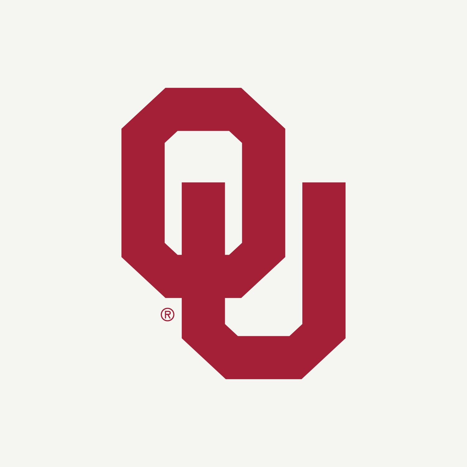 A stylized maroon and white logo featuring the letters "O" and "U," representing the University of Oklahoma.