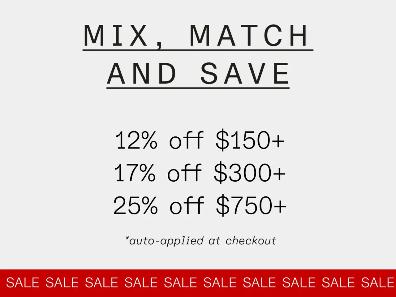 mix match and save sale