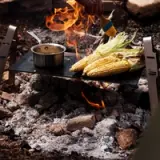 half and half griddle system over live fire