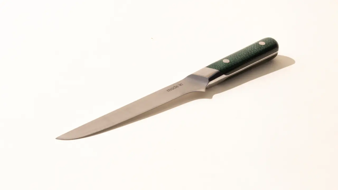 boning knife green micarta