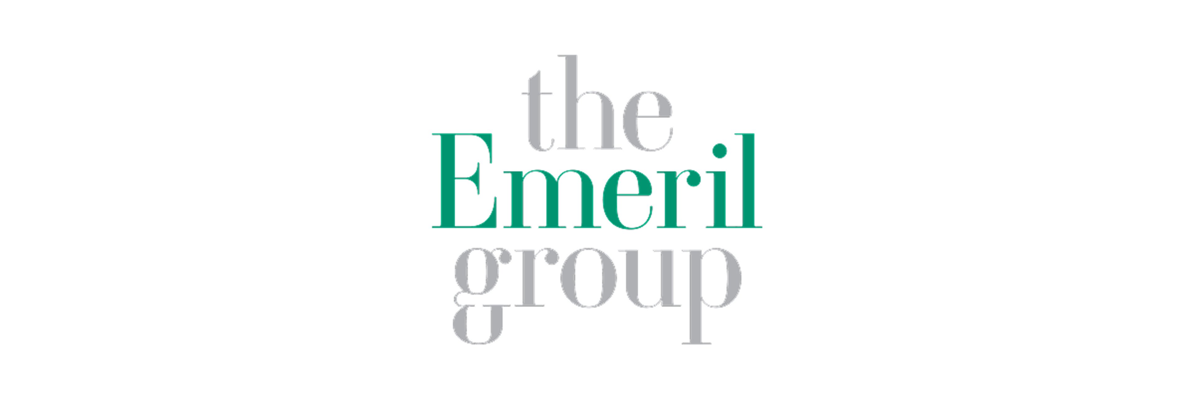 A logo featuring the text "the Emerald group" with green and gray colors.