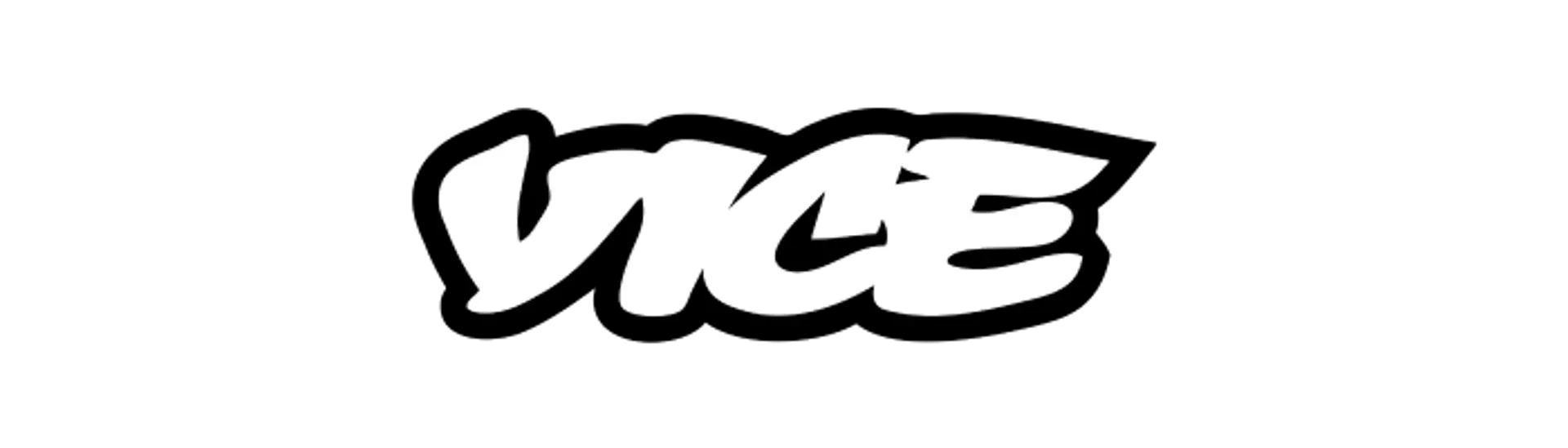 White stylized text spelling "VICE" is set against a black background.