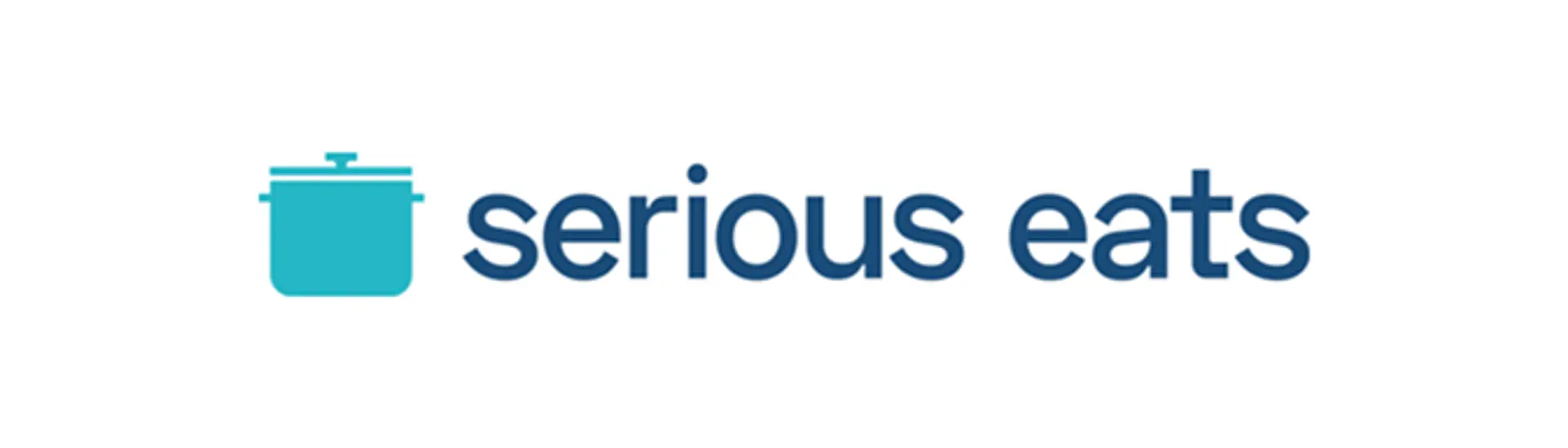 A logo featuring the words "serious eats" in blue, accompanied by a graphic of a cooking pot in teal.