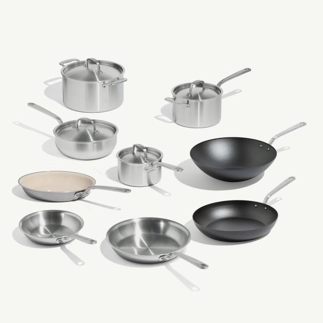 13-Piece Stainless Clad Cookware Set