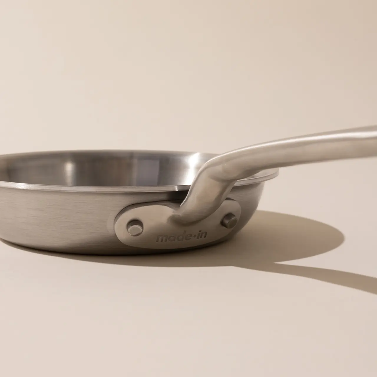 stainless steel 6 inch frying pan detail
