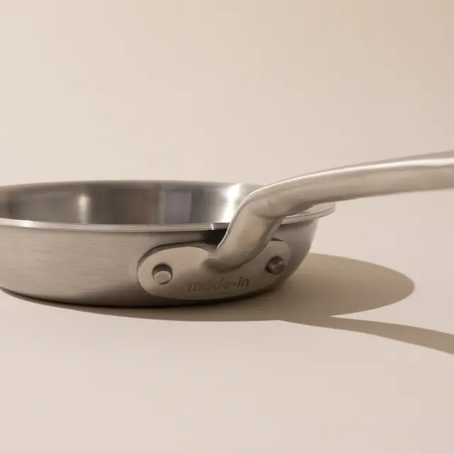 stainless steel 6 inch frying pan detail