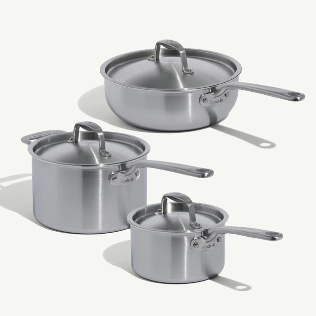 Stainless Saucepan Set | Made In