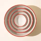 mise en place bowls red top