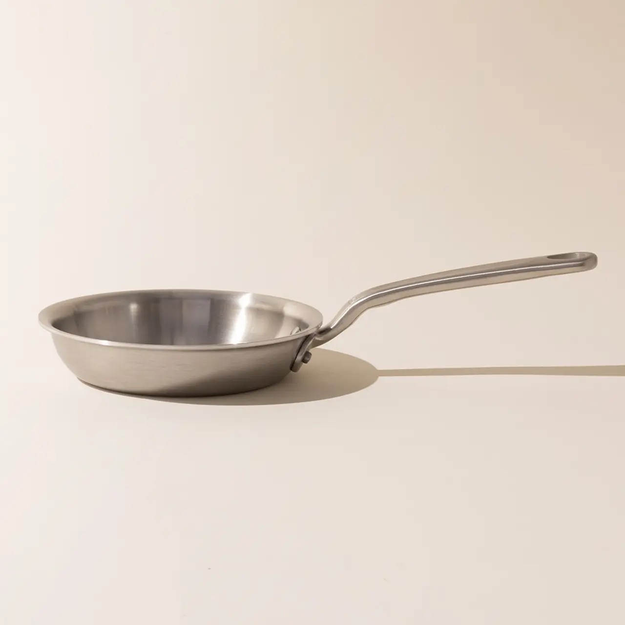 stainless steel 6 inch frying pan side