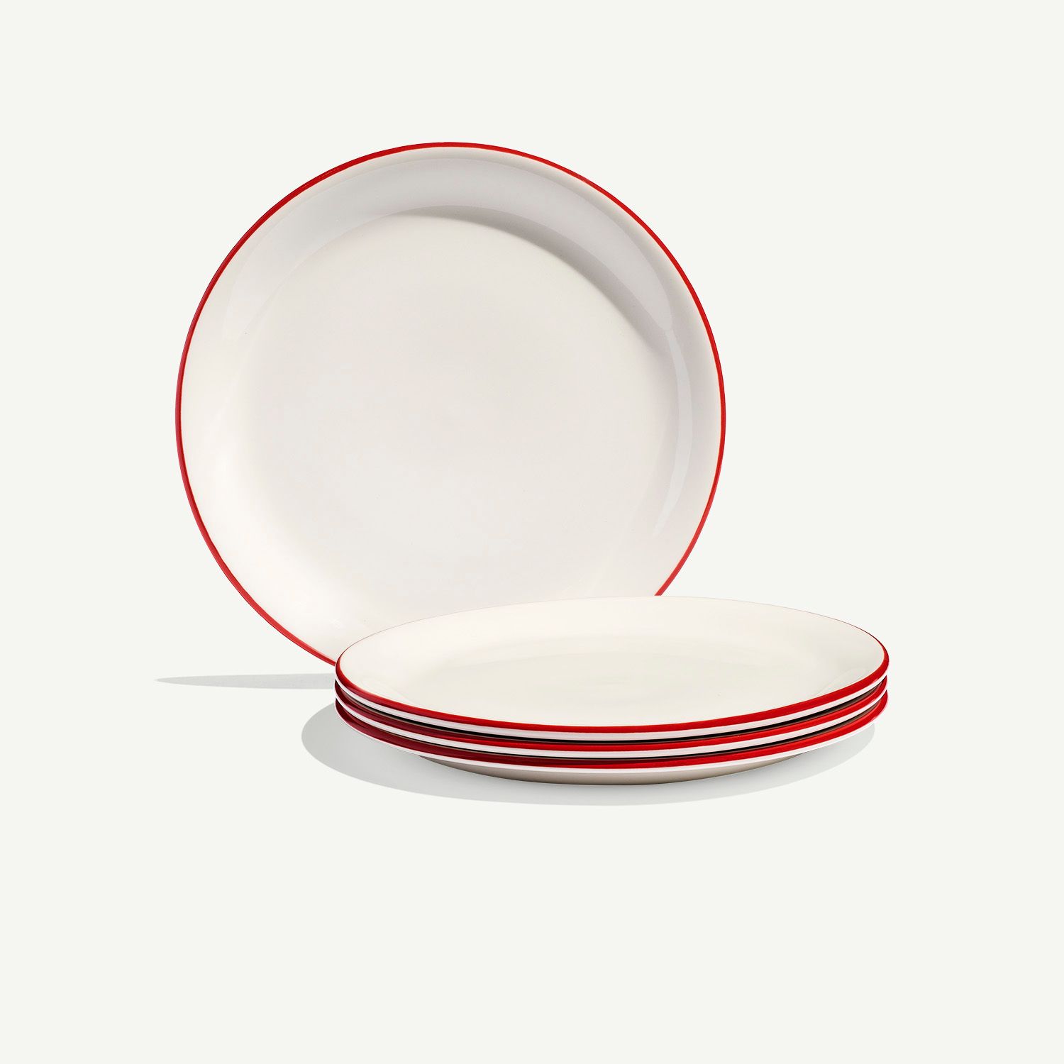 Sold Bicycle Dinner Plates, Set of 4 Red