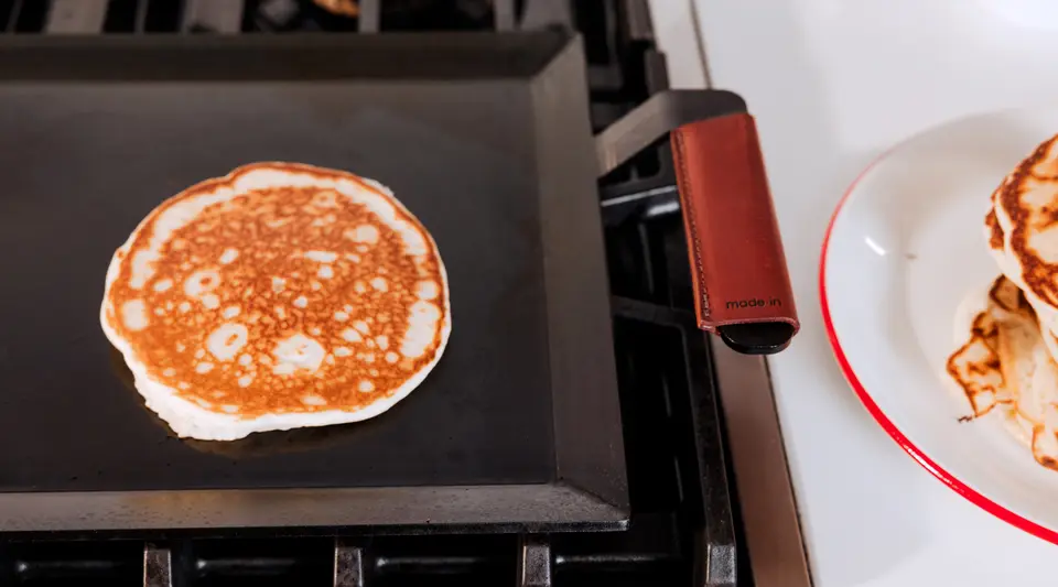pancake on griddle