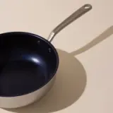 non stick saucier blue surface