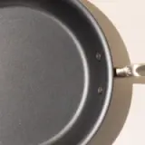 non stick frying pan graphite macro