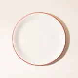 appetizer plate red rim top