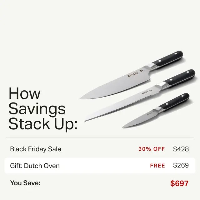 3-Piece + Butcher Block / Truffle Black lifestyle shot