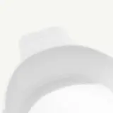 A close-up of a white ceramic bowl with the word "model" embossed on its rim.