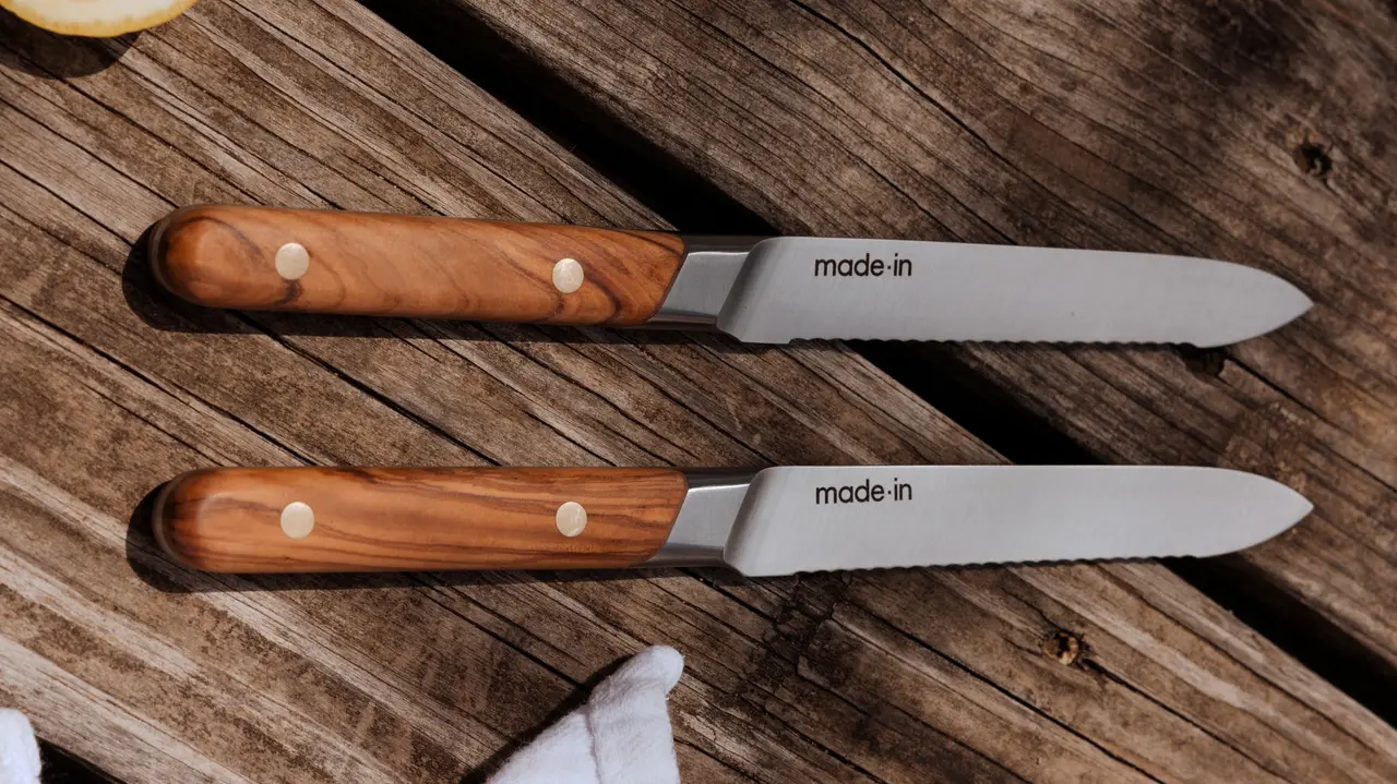 utility knife olive wood handle grain