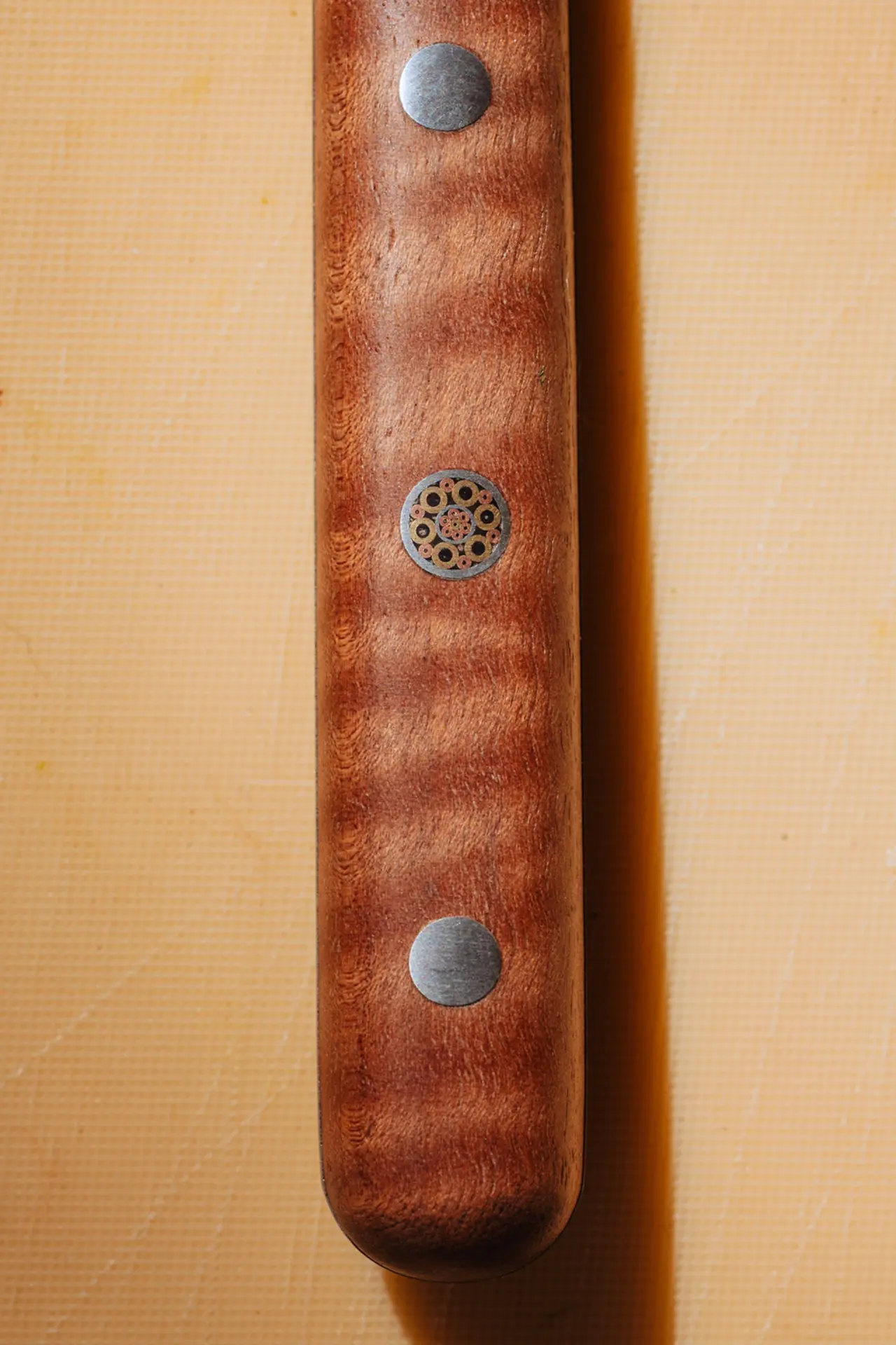 Rare Moabi Handle with Decorative Rivet