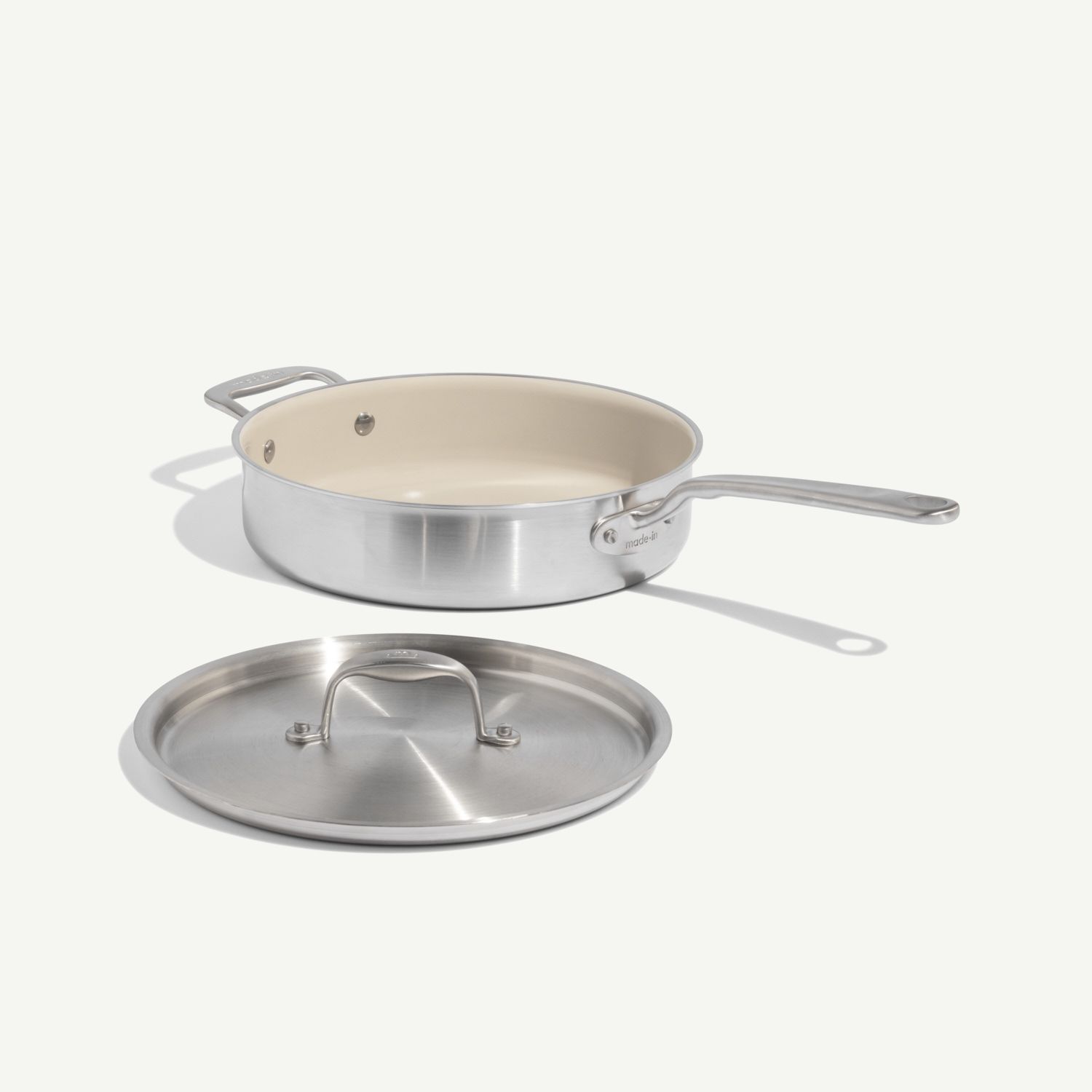 Made In CeramiClad Non-Stick 3.5-Qt. Sautepan with Hardware - Thumbnail 2