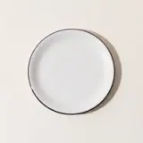 bread and butter plate top blue rim