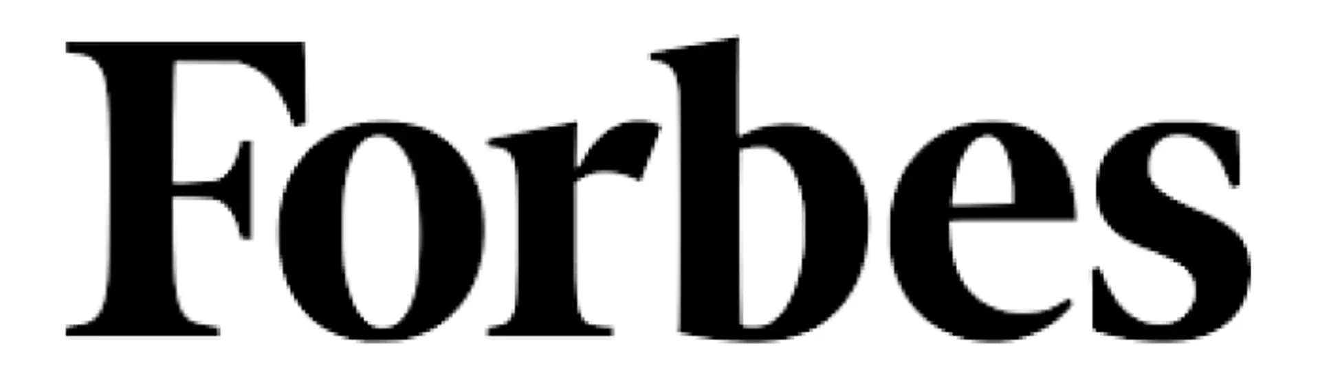 Logo of Forbes magazine displayed in bold black letters on a white background.