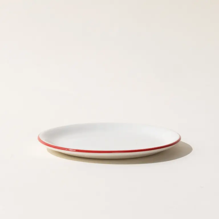 bread and butter plate red rim