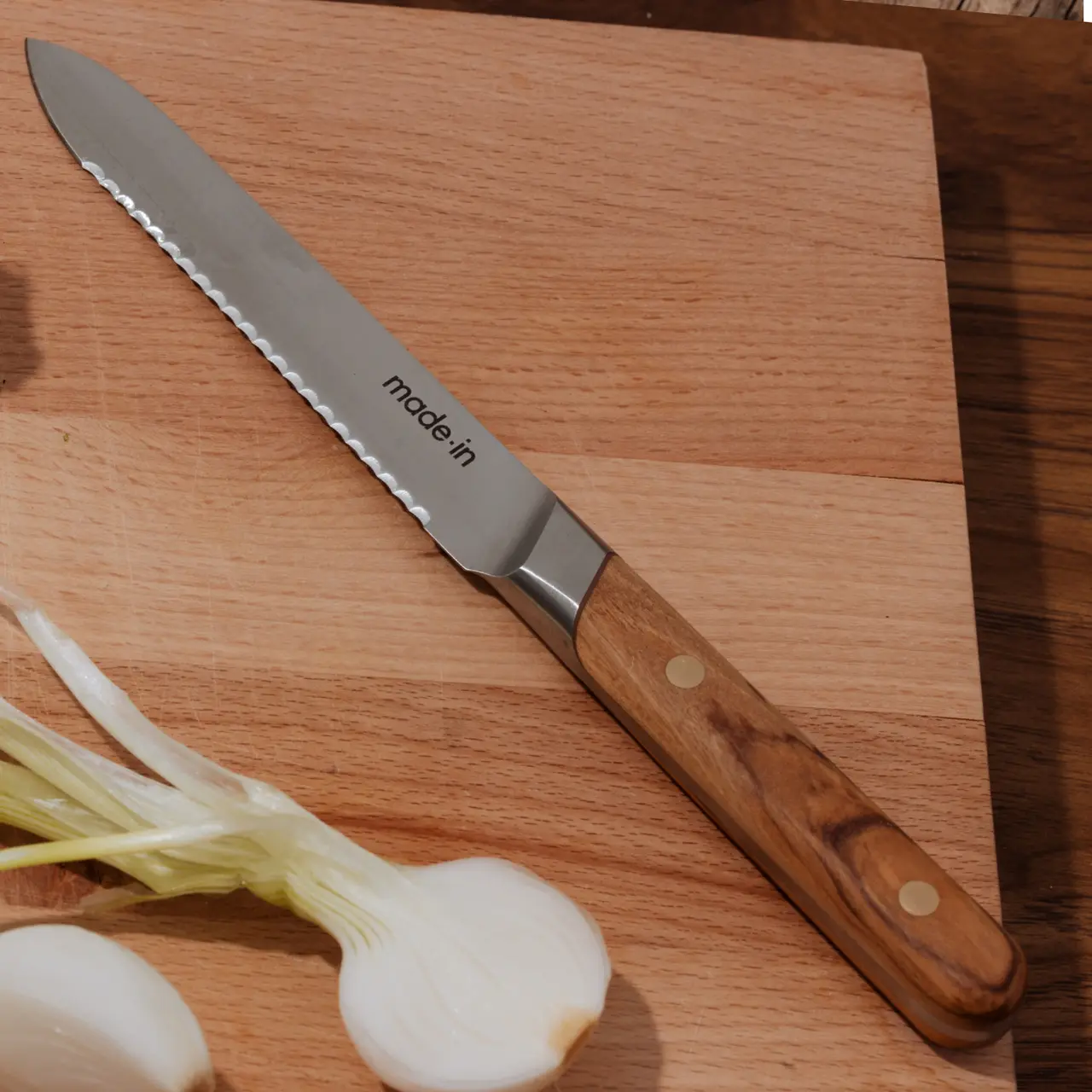 utility knife on cutting board