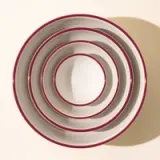 mise en place ruby red rim nested top