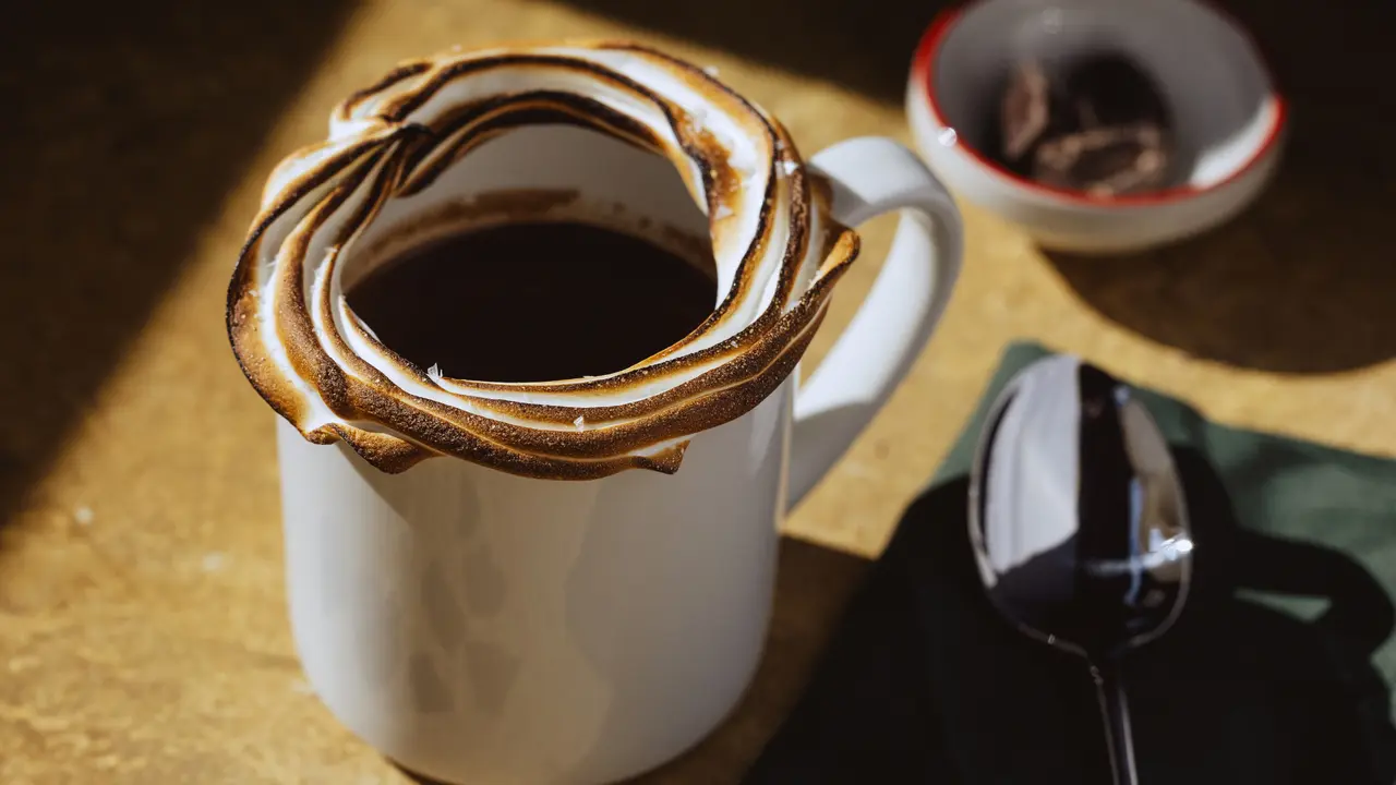 Hot Chocolate with Toasted Marshmallow Fluff