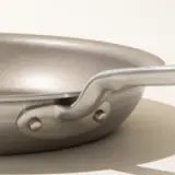 non stick frying pan desert tan handle detail