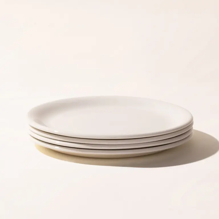 appetizer plate undecorated stack
