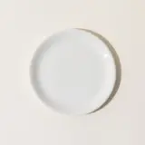 undecorated bread and butter plate top