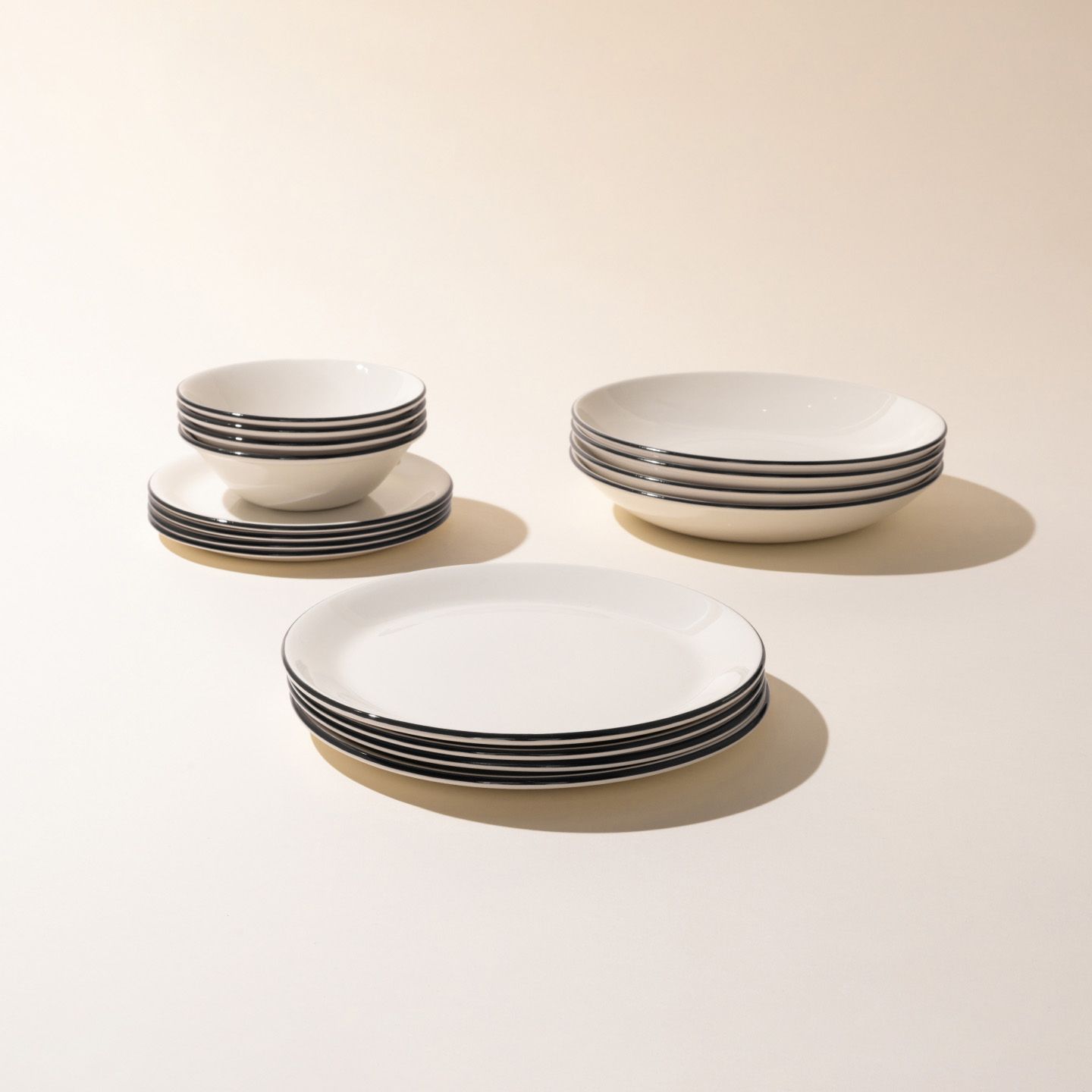 12pc Stoneware Avesta Dinnerware Set Black - Threshold™
