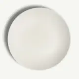A plain white ceramic bowl is shown against a light gray background.