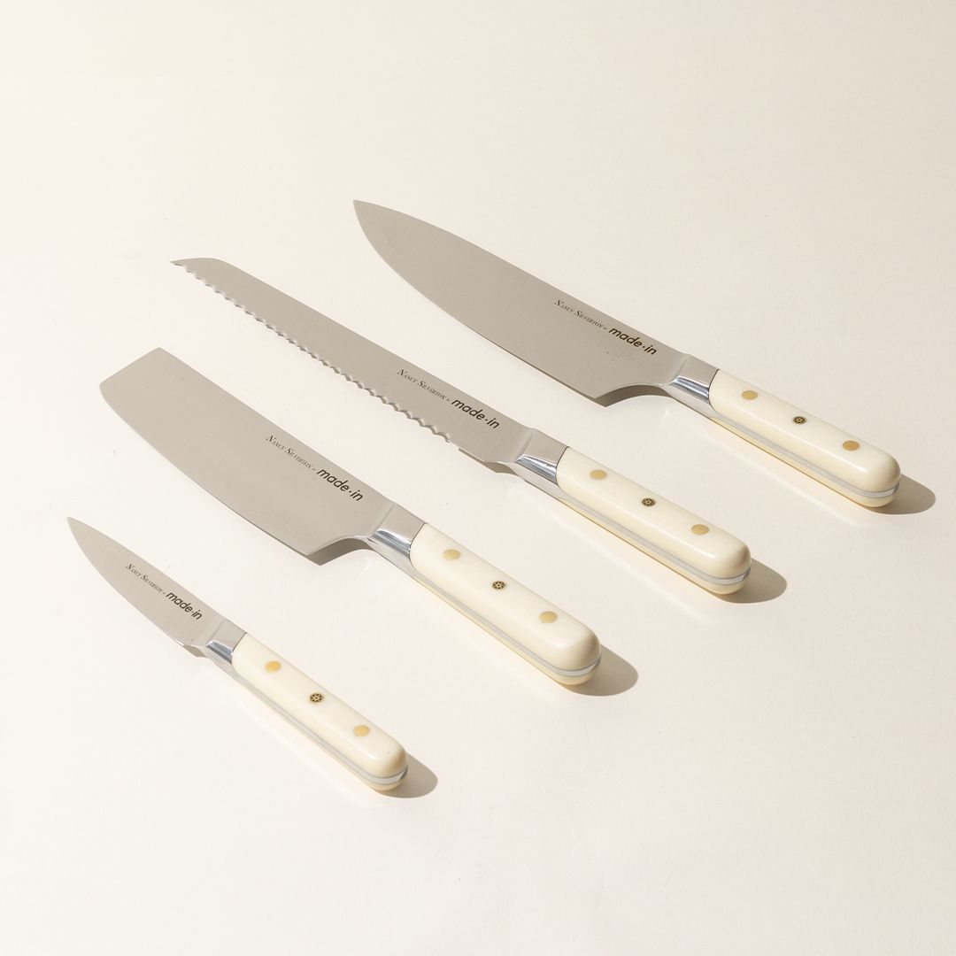 Wusthof Classic Ikon Creme 6 Piece Steak Knife Set with Wood Case (Off-White Handles)