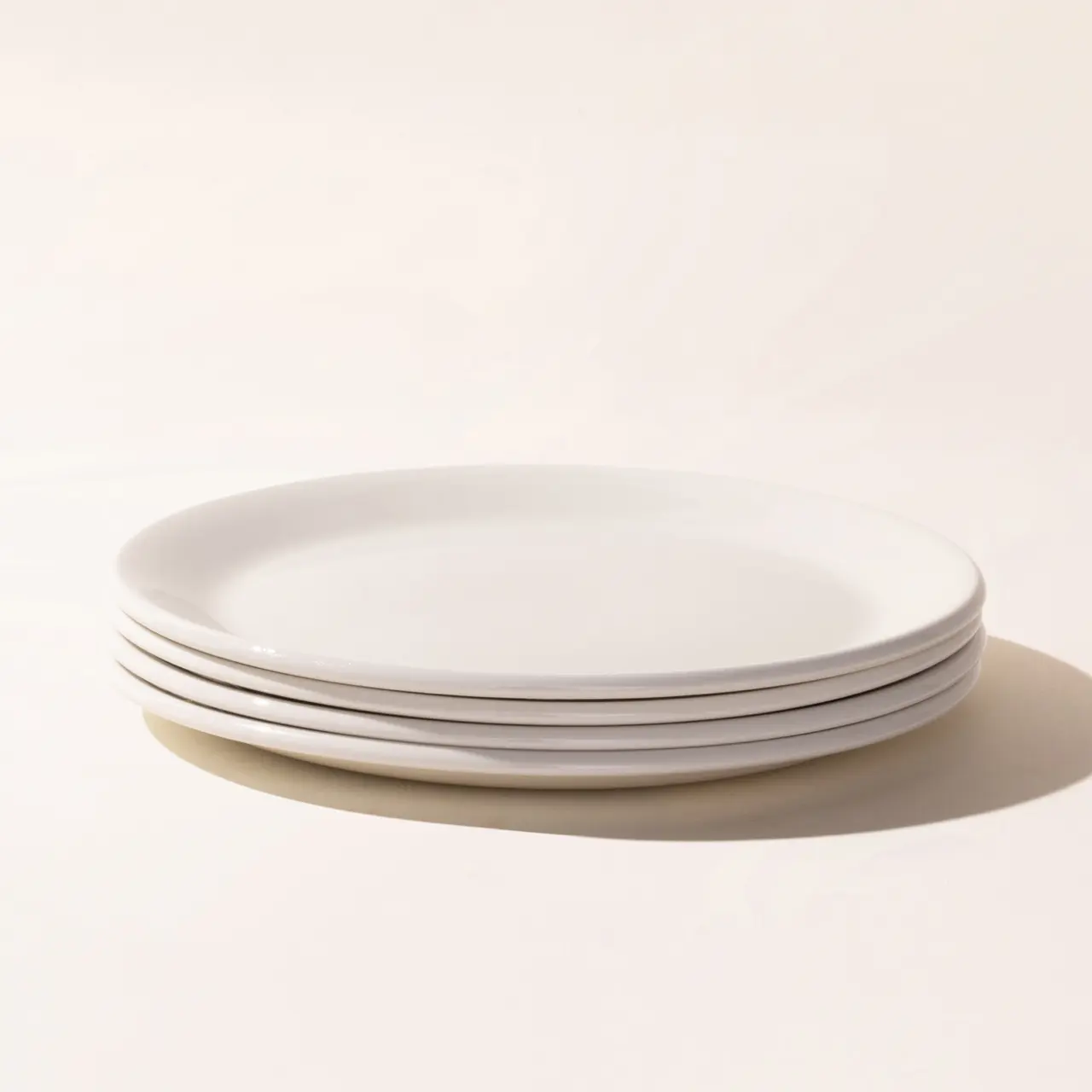 dinner plate undecorated stack