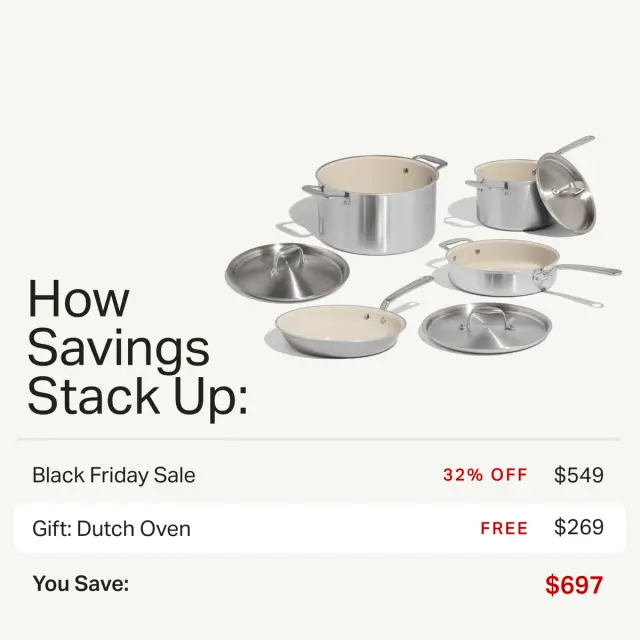 7-Piece Set / Stainless lifestyle shot