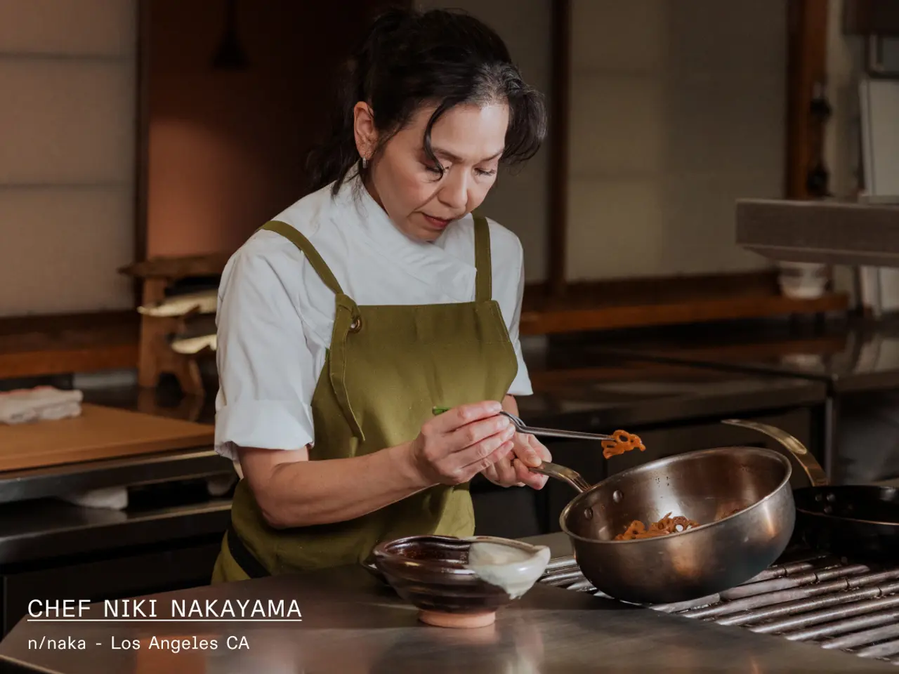 chef niki nakayama in kitchen