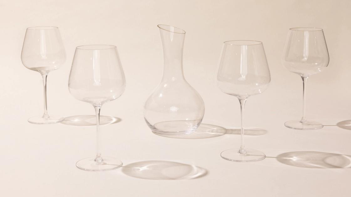 Red and White Wine Glass Set | Made In - set of 4 and decanter