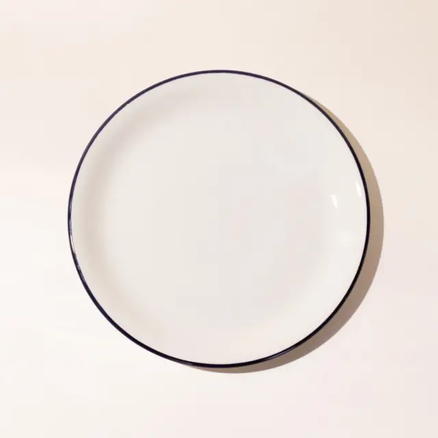 appetizer plate blue rim top