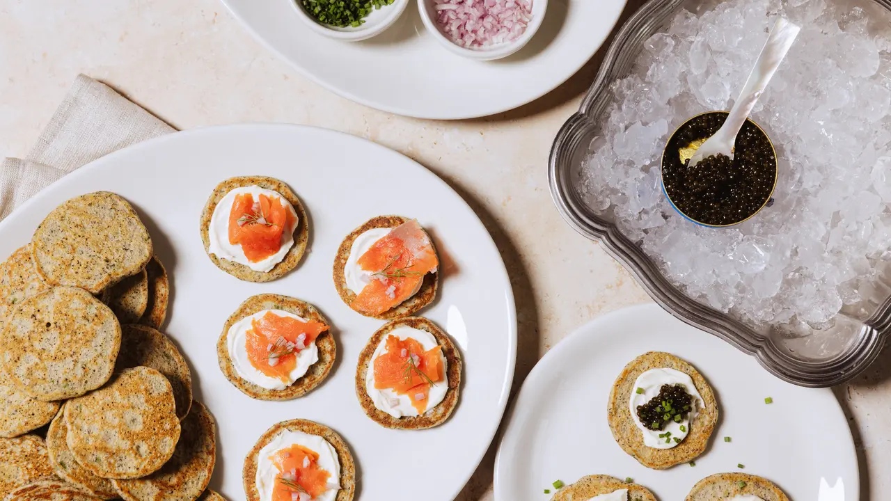 Buckwheat Blini with Chives
