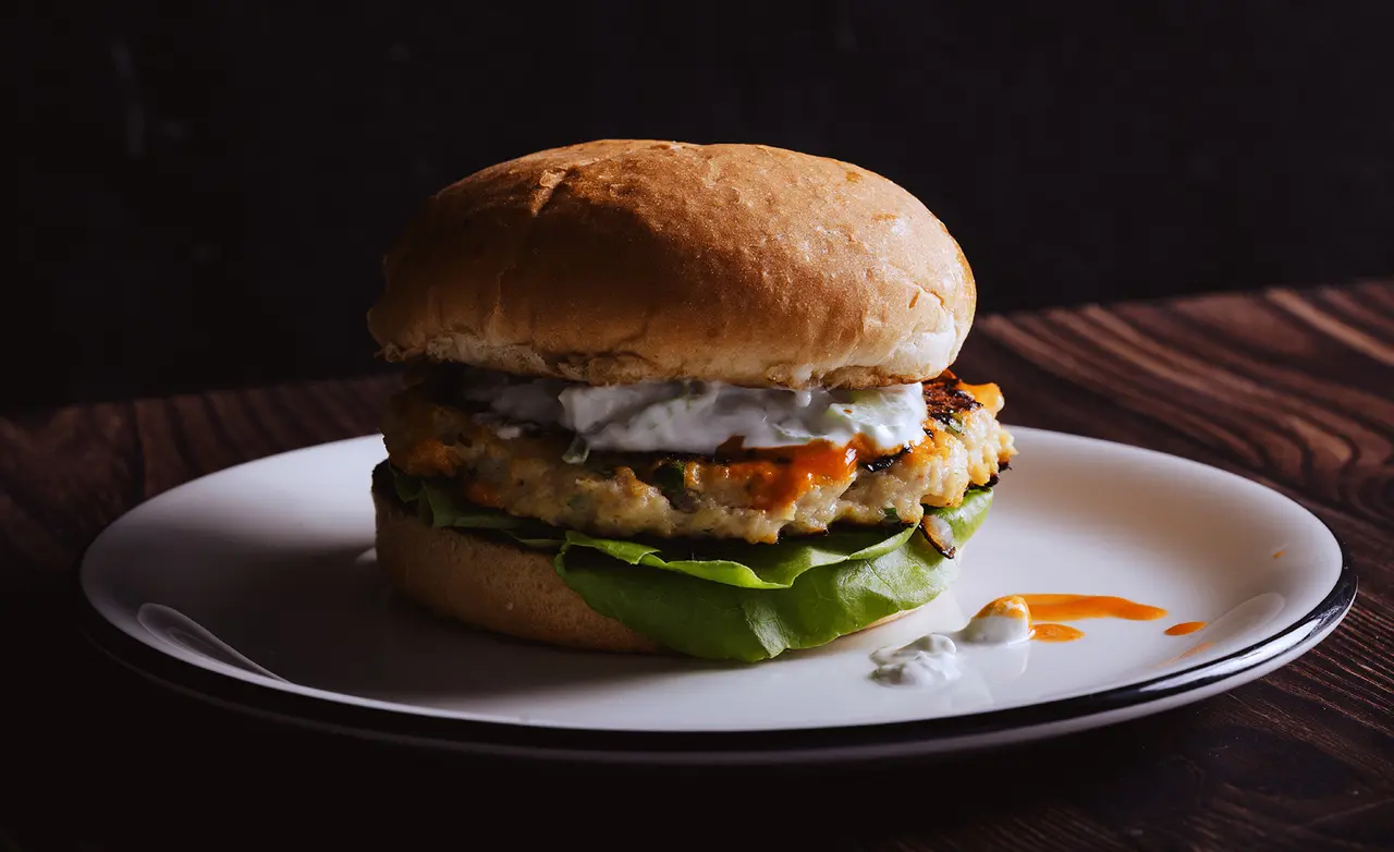 Buffalo Chicken Smash Burgers