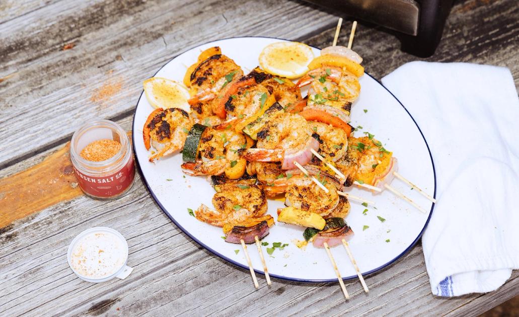 Grilled Shrimp and Vegetable Kabobs - Made In