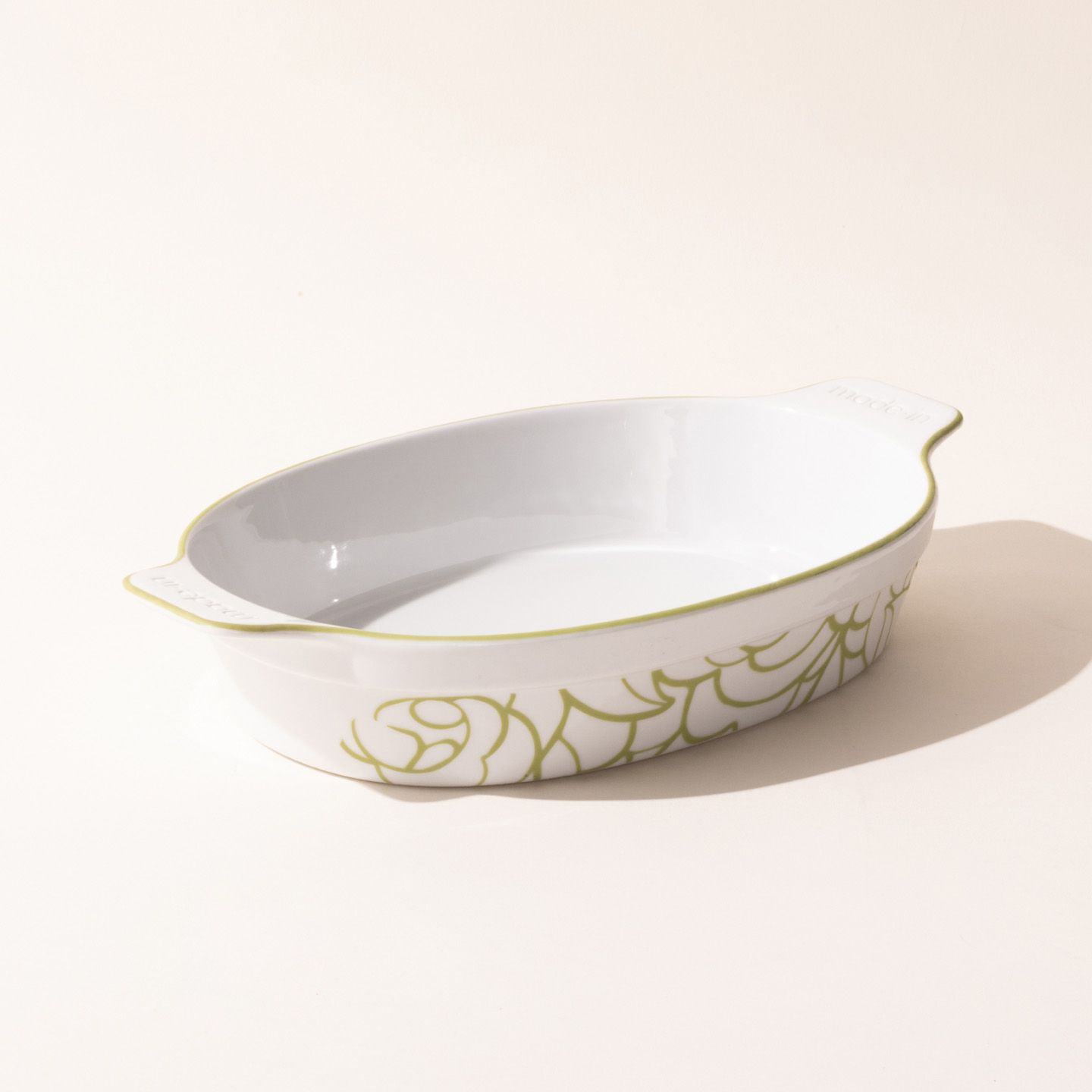 Large Porcelain Oval Gratin Casserole Dish With Double - Temu