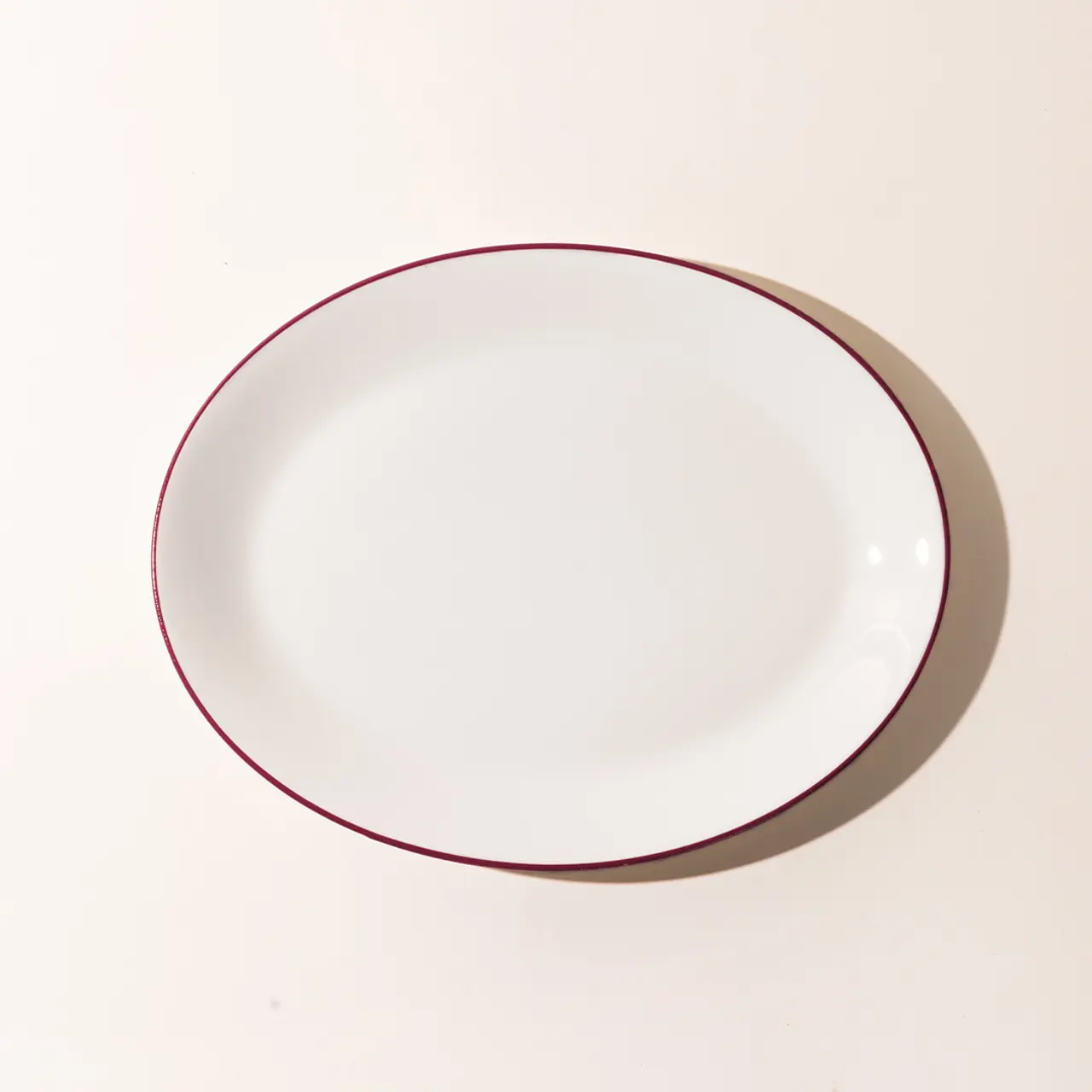 serving platter ruby red top