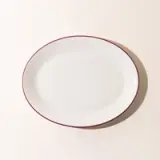serving platter ruby red top
