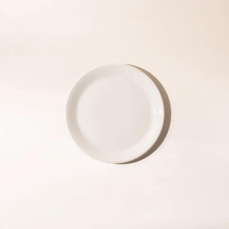 undecorated dinner plate top image