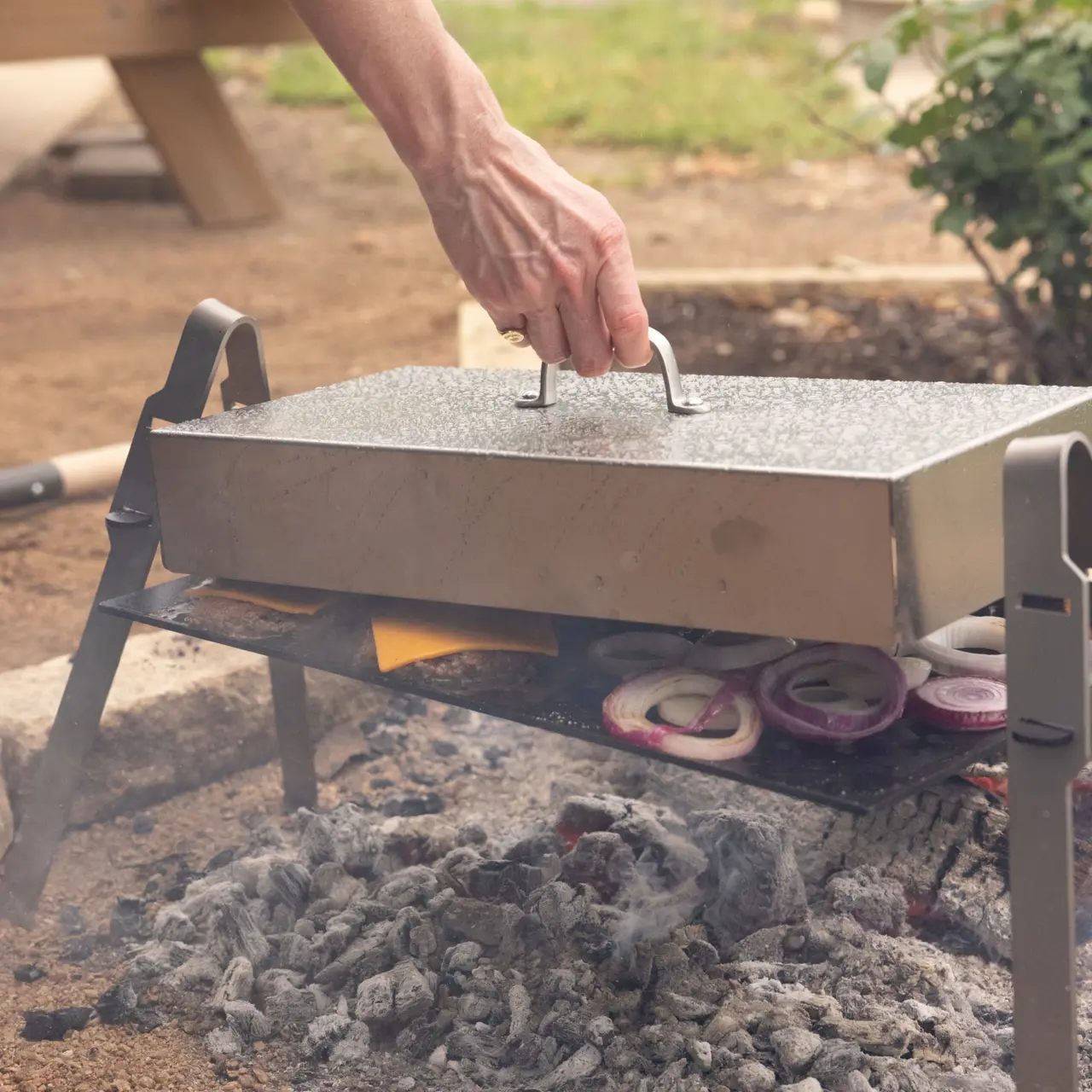 grill griddle system burgers